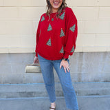 [Mary Square] Tinsel & Trees Sweater - The Pink Pineapple 850