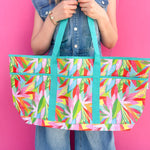 Mary Square Utility Tote Get Tropical - The Pink Pineapple 850