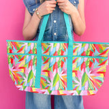 Mary Square Utility Tote Get Tropical - The Pink Pineapple 850
