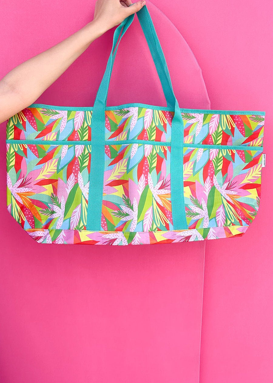 Mary Square Utility Tote Get Tropical - The Pink Pineapple 850