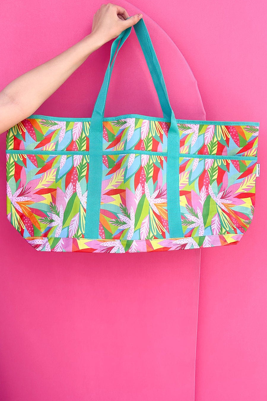Mary Square Utility Tote Get Tropical - The Pink Pineapple 850