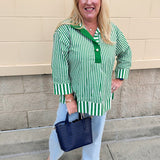 Match Point Stripe Top - The Pink Pineapple 850
