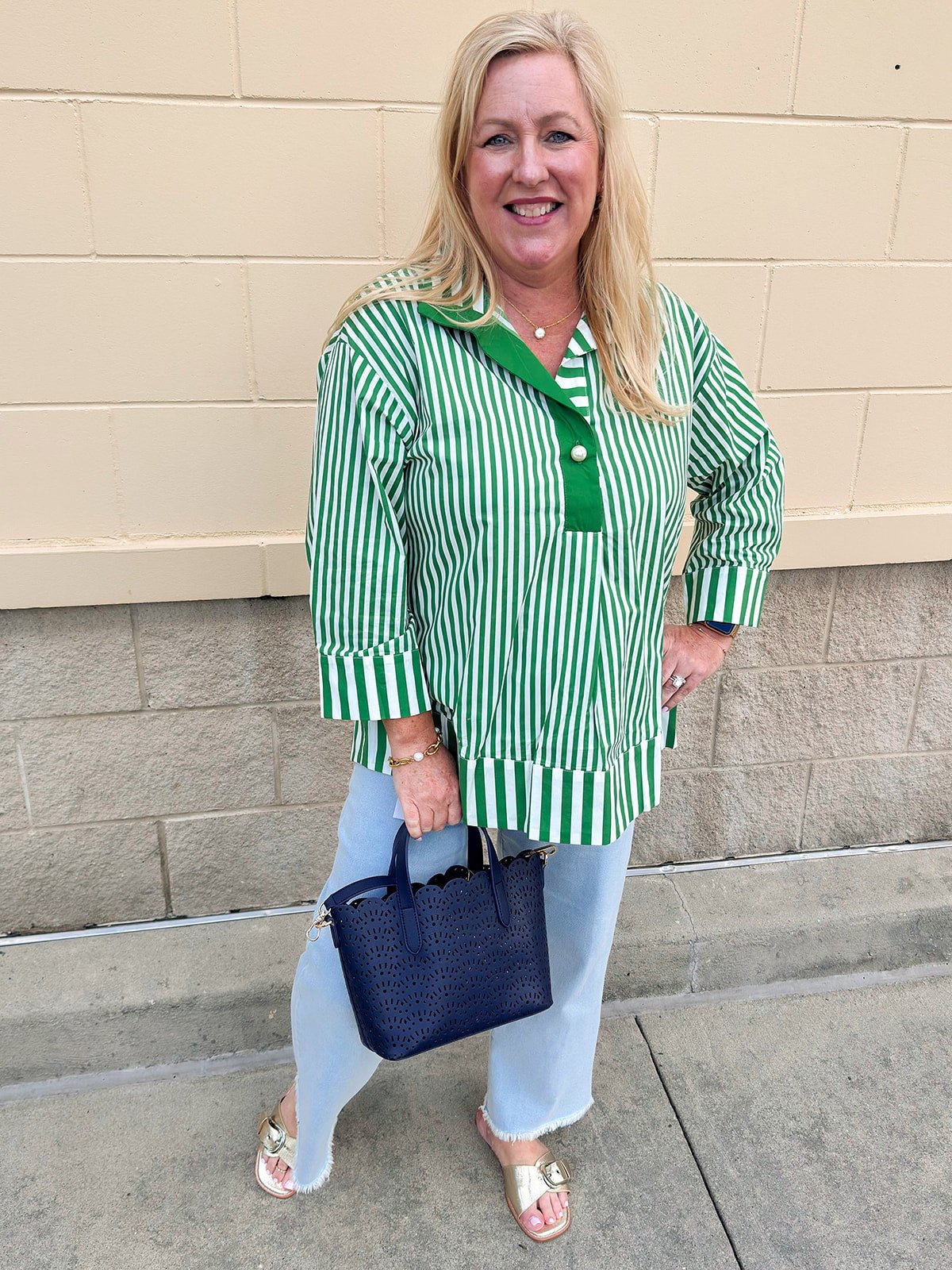 Match Point Stripe Top - The Pink Pineapple 850