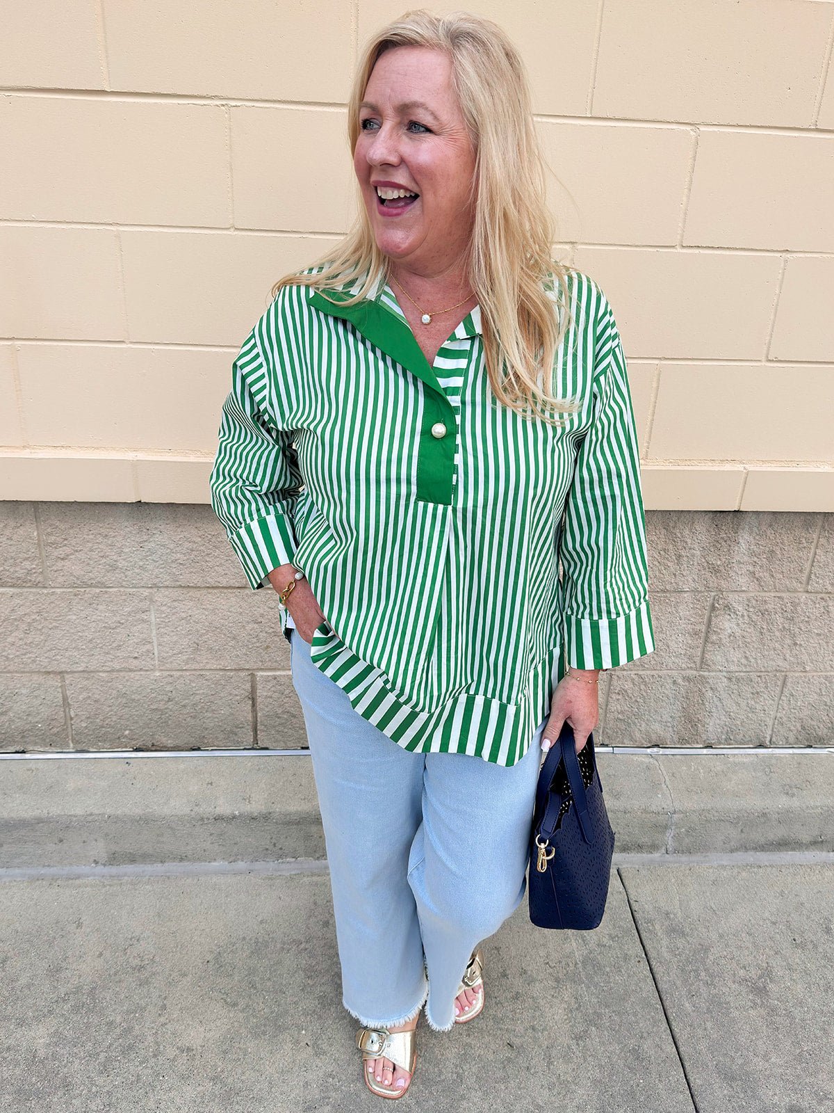 Match Point Stripe Top - The Pink Pineapple 850