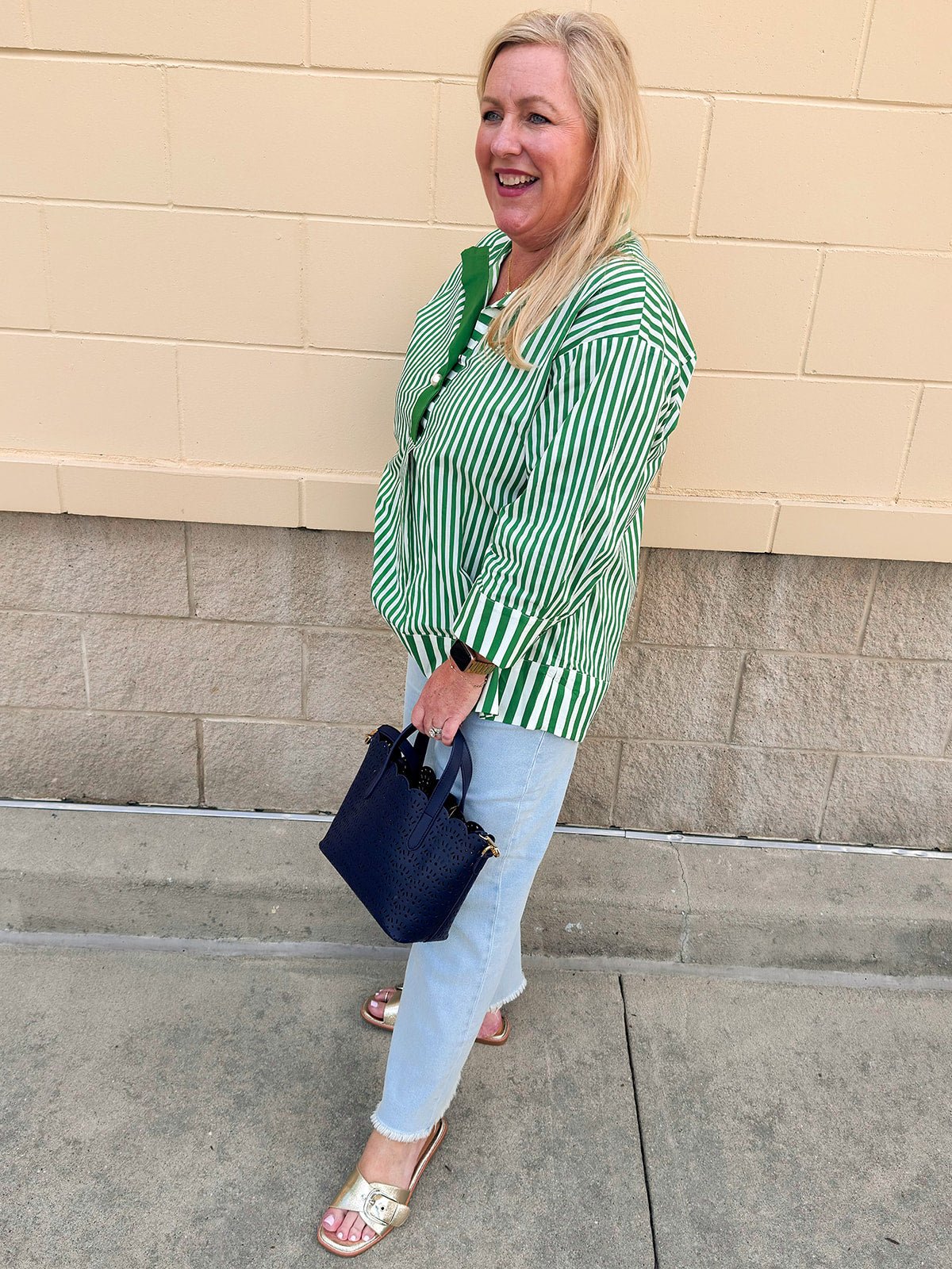 Match Point Stripe Top - The Pink Pineapple 850