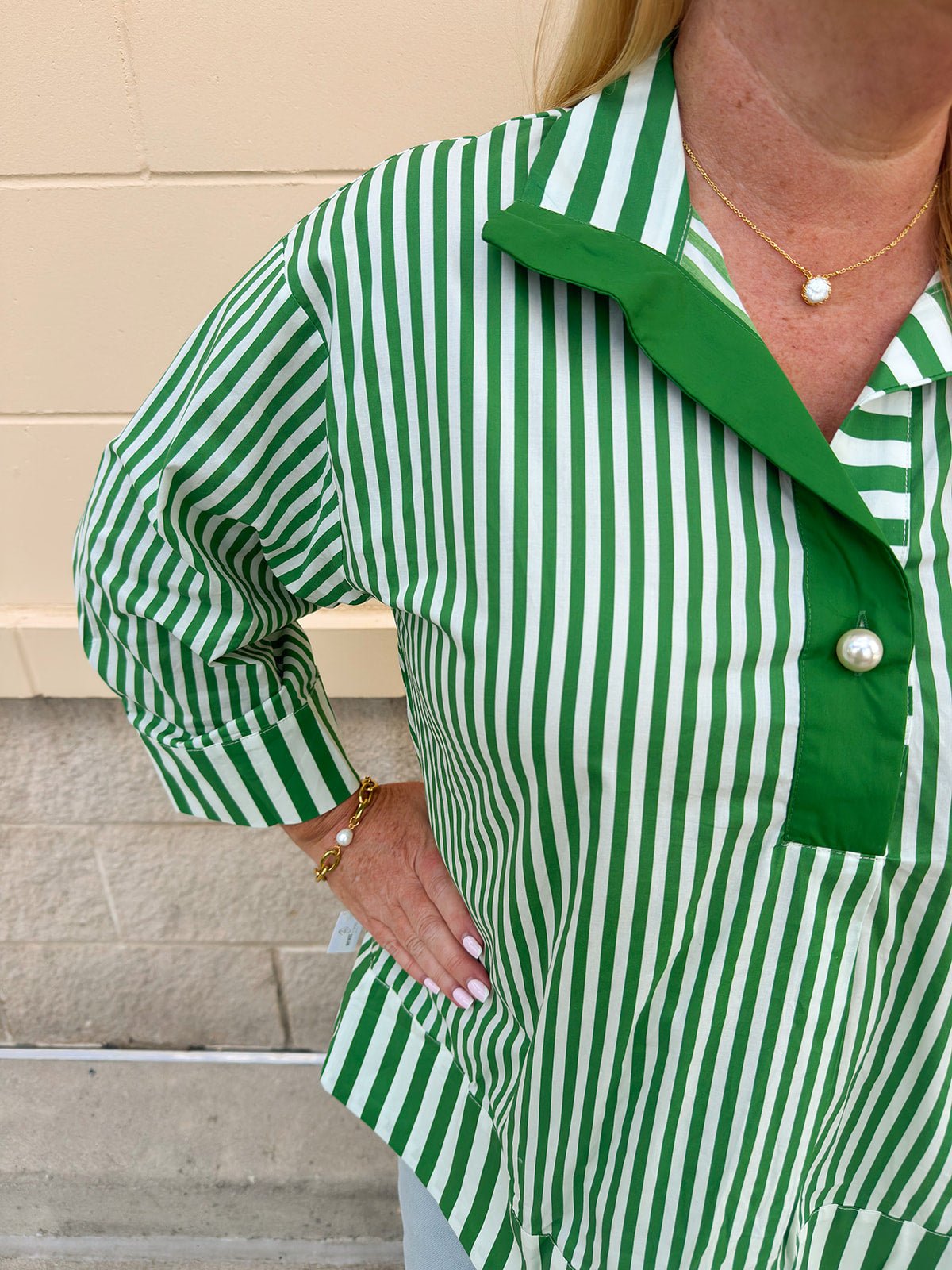 Match Point Stripe Top - The Pink Pineapple 850