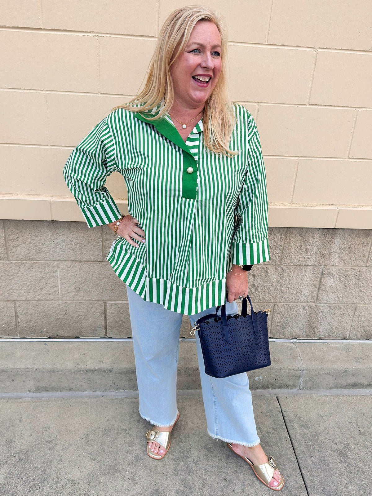 Match Point Stripe Top - The Pink Pineapple 850