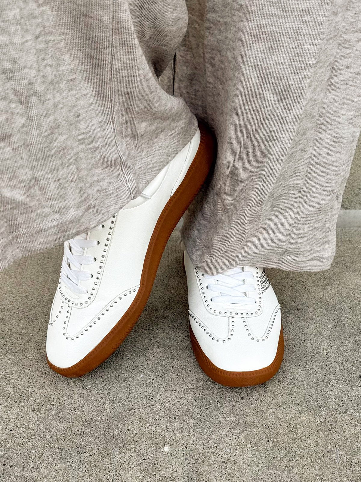 [Matisse] Wylder White Studded Sneakers - The Pink Pineapple 850