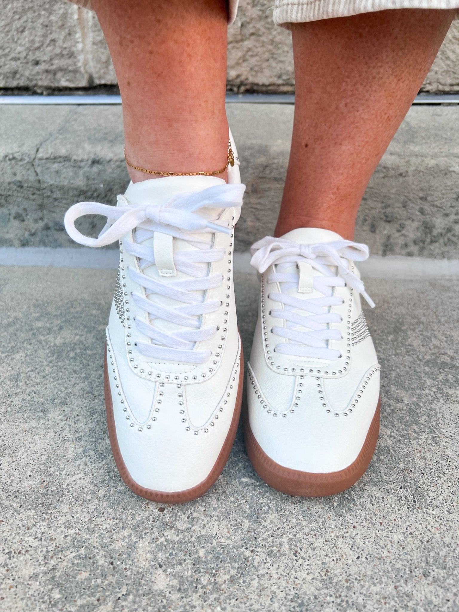 [Matisse] Wylder White Studded Sneakers - The Pink Pineapple 850