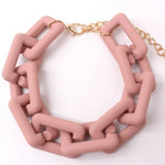 Matte Colorful Chain Bracelet - The Pink Pineapple 850