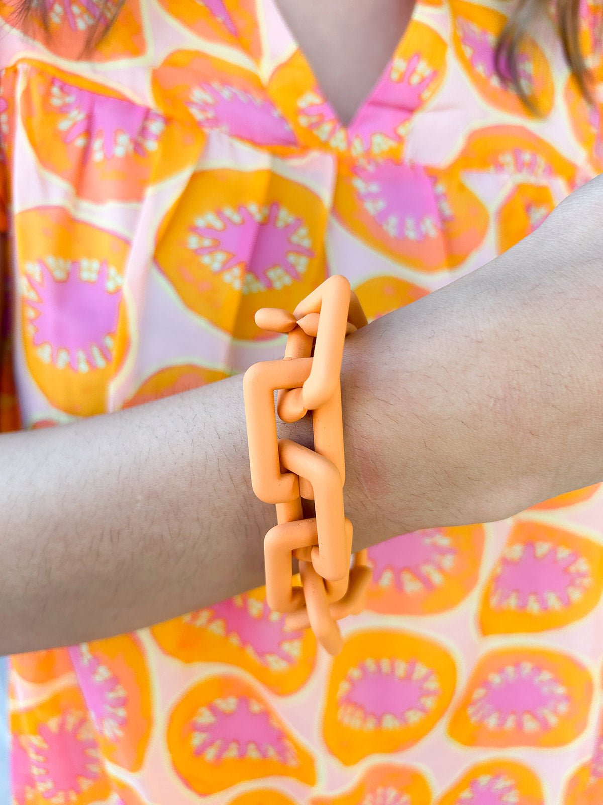 Matte Colorful Chain Bracelet - The Pink Pineapple 850
