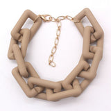 Matte Colorful Chain Bracelet - The Pink Pineapple 850