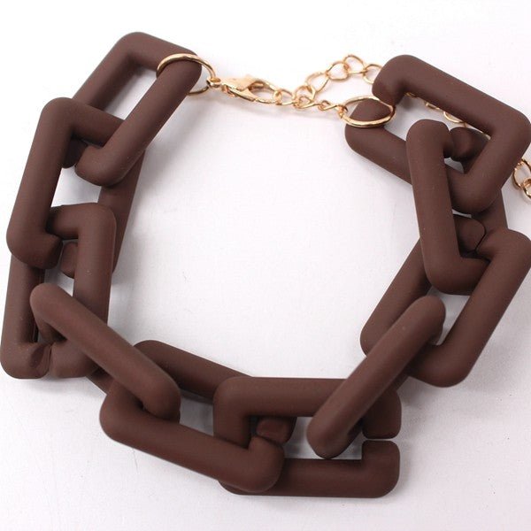 Matte Colorful Chain Bracelet - The Pink Pineapple 850