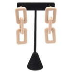 Matte Drop Chain Earrings - The Pink Pineapple 850