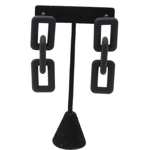 Matte Drop Chain Earrings - The Pink Pineapple 850