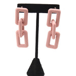 Matte Drop Chain Earrings - The Pink Pineapple 850