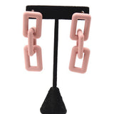 Matte Drop Chain Earrings - The Pink Pineapple 850