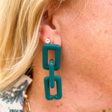 Matte Drop Chain Earrings - The Pink Pineapple 850