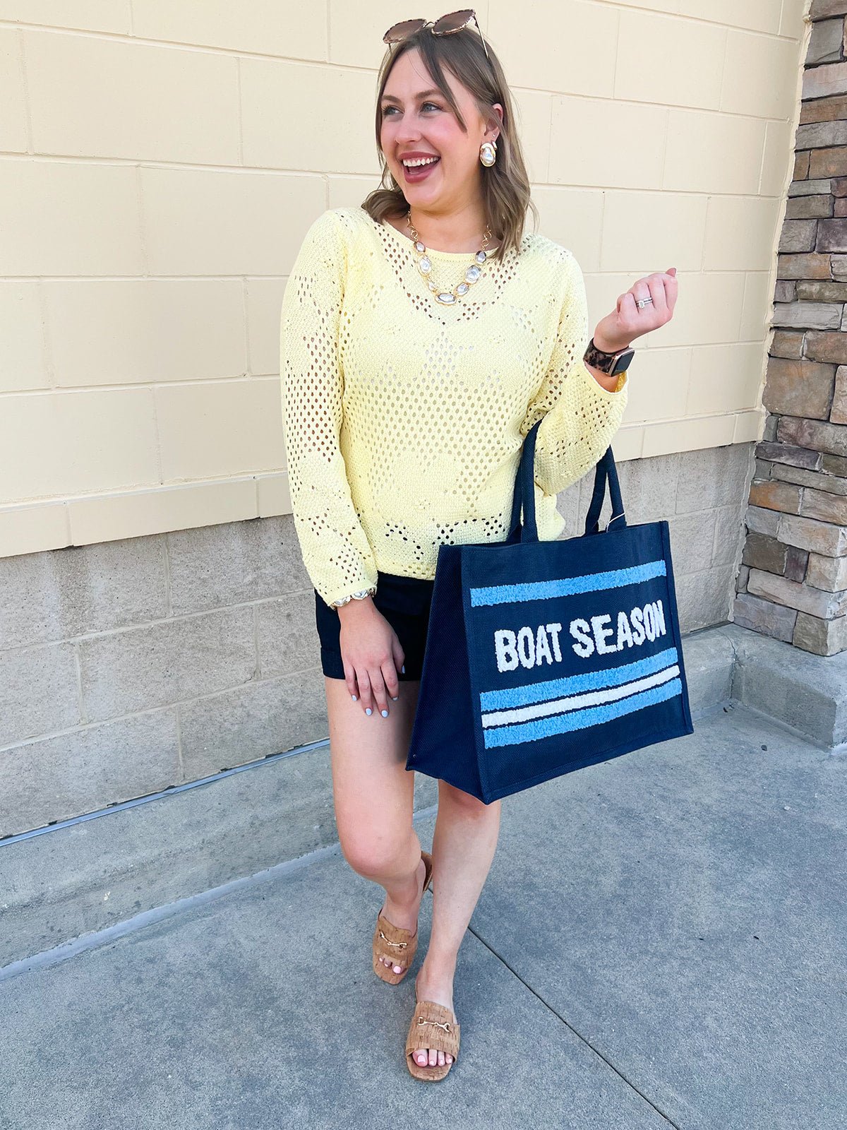 Meadow Bloom Crochet Pullover – Lemon - The Pink Pineapple 850