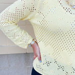 Meadow Bloom Crochet Pullover – Lemon - The Pink Pineapple 850