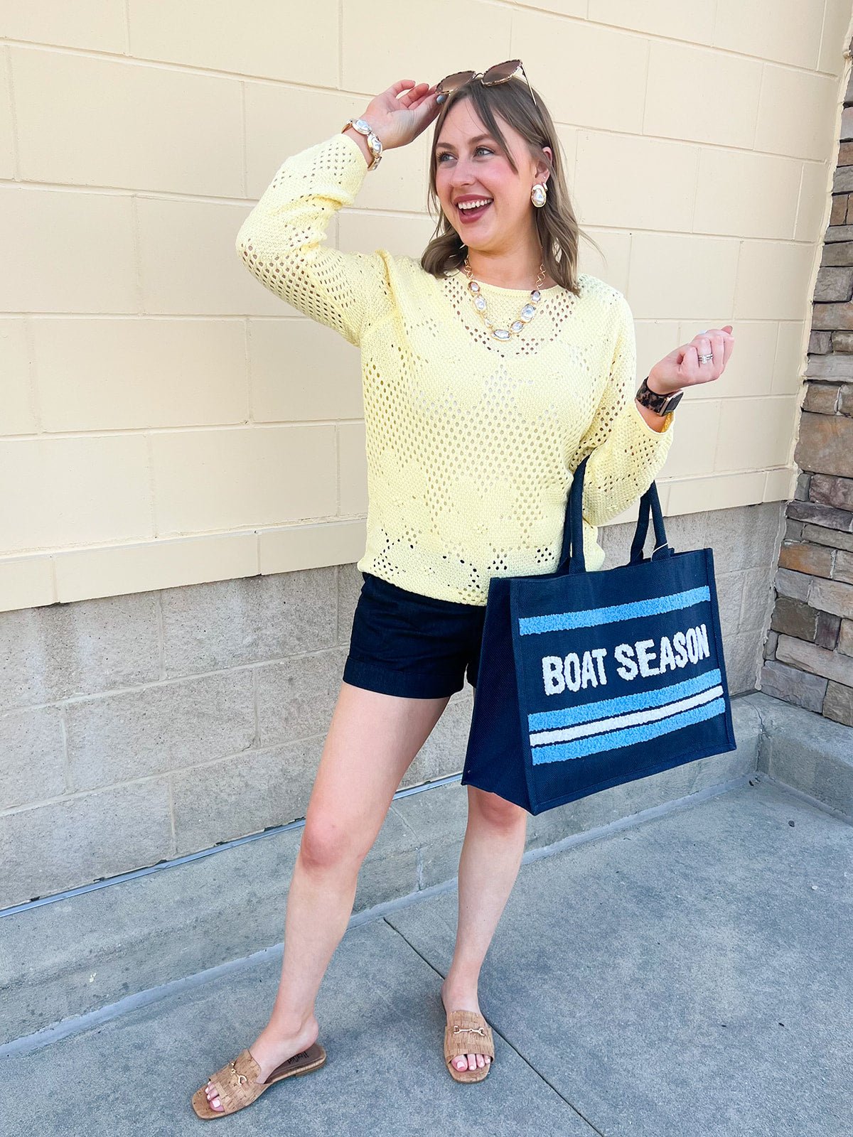 Meadow Bloom Crochet Pullover – Lemon - The Pink Pineapple 850