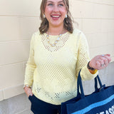 Meadow Bloom Crochet Pullover – Lemon - The Pink Pineapple 850
