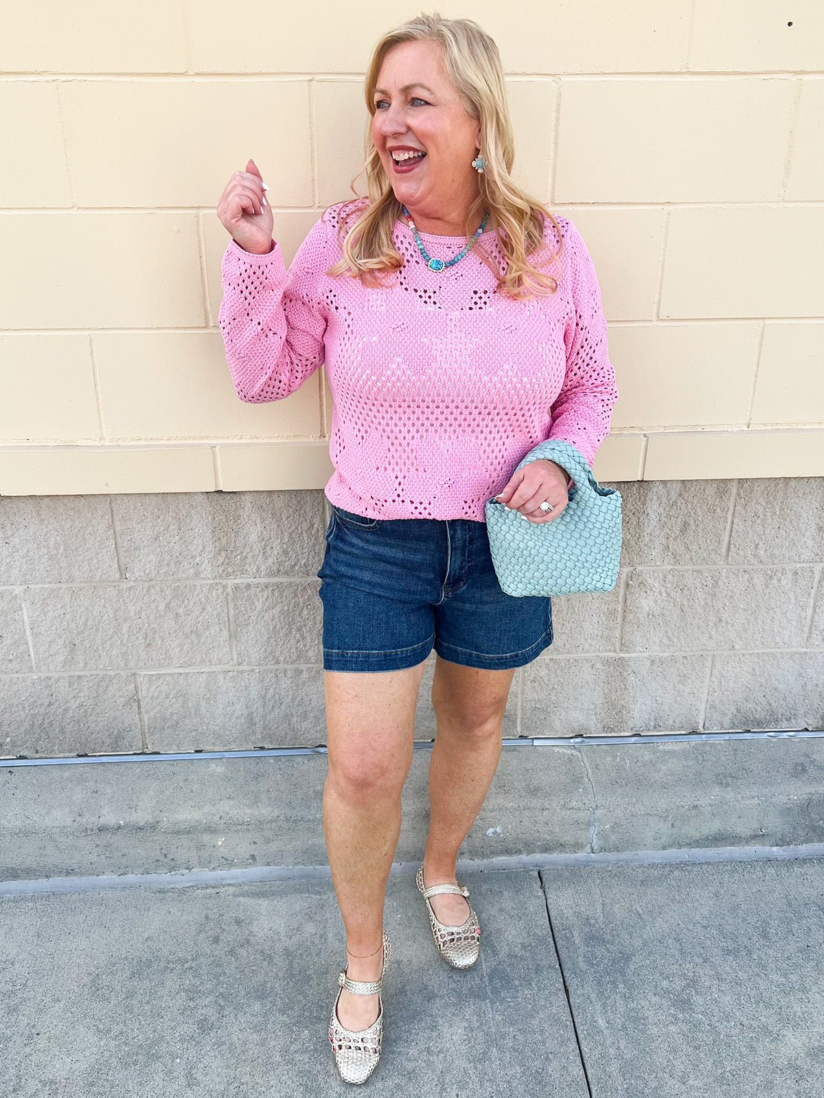Meadow Bloom Crochet Pullover – Pink - The Pink Pineapple 850