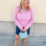 Meadow Bloom Crochet Pullover – Pink - The Pink Pineapple 850