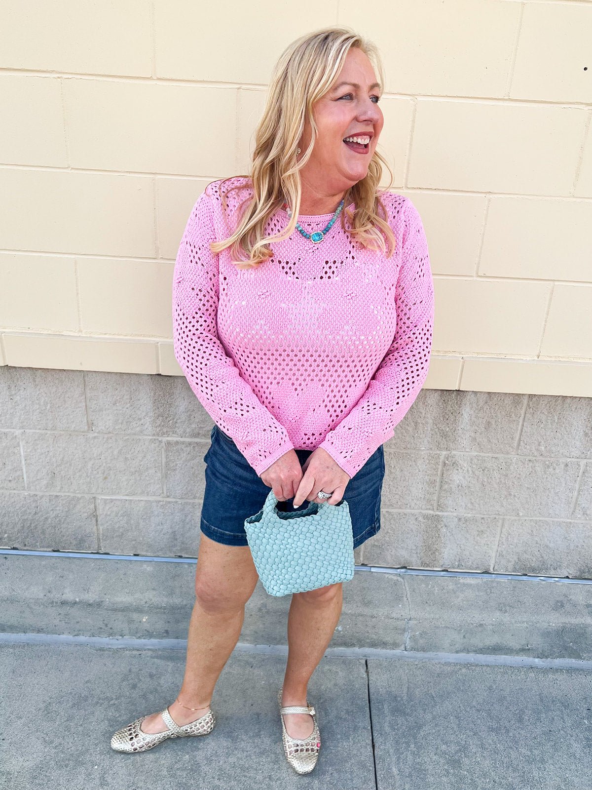 Meadow Bloom Crochet Pullover – Pink - The Pink Pineapple 850