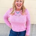 Meadow Bloom Crochet Pullover – Pink - The Pink Pineapple 850