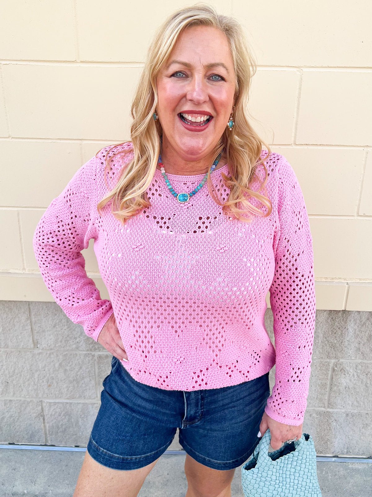 Meadow Bloom Crochet Pullover – Pink - The Pink Pineapple 850