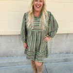 Meadow Mist Ruffle Mini Dress - The Pink Pineapple 850