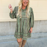 Meadow Mist Ruffle Mini Dress - The Pink Pineapple 850