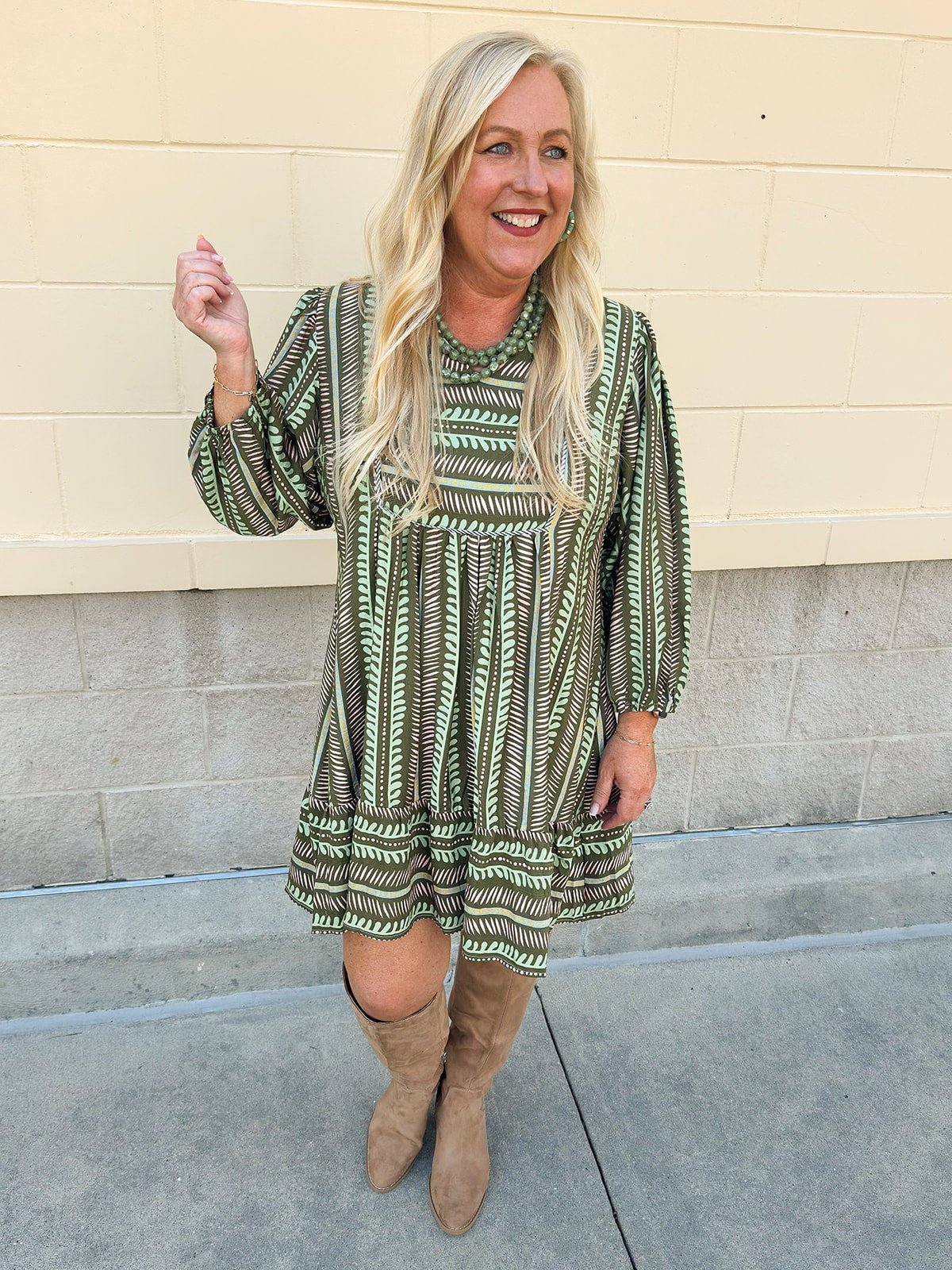 Meadow Mist Ruffle Mini Dress - The Pink Pineapple 850