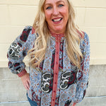 Meadow Patch Quilted Blouse - The Pink Pineapple 850