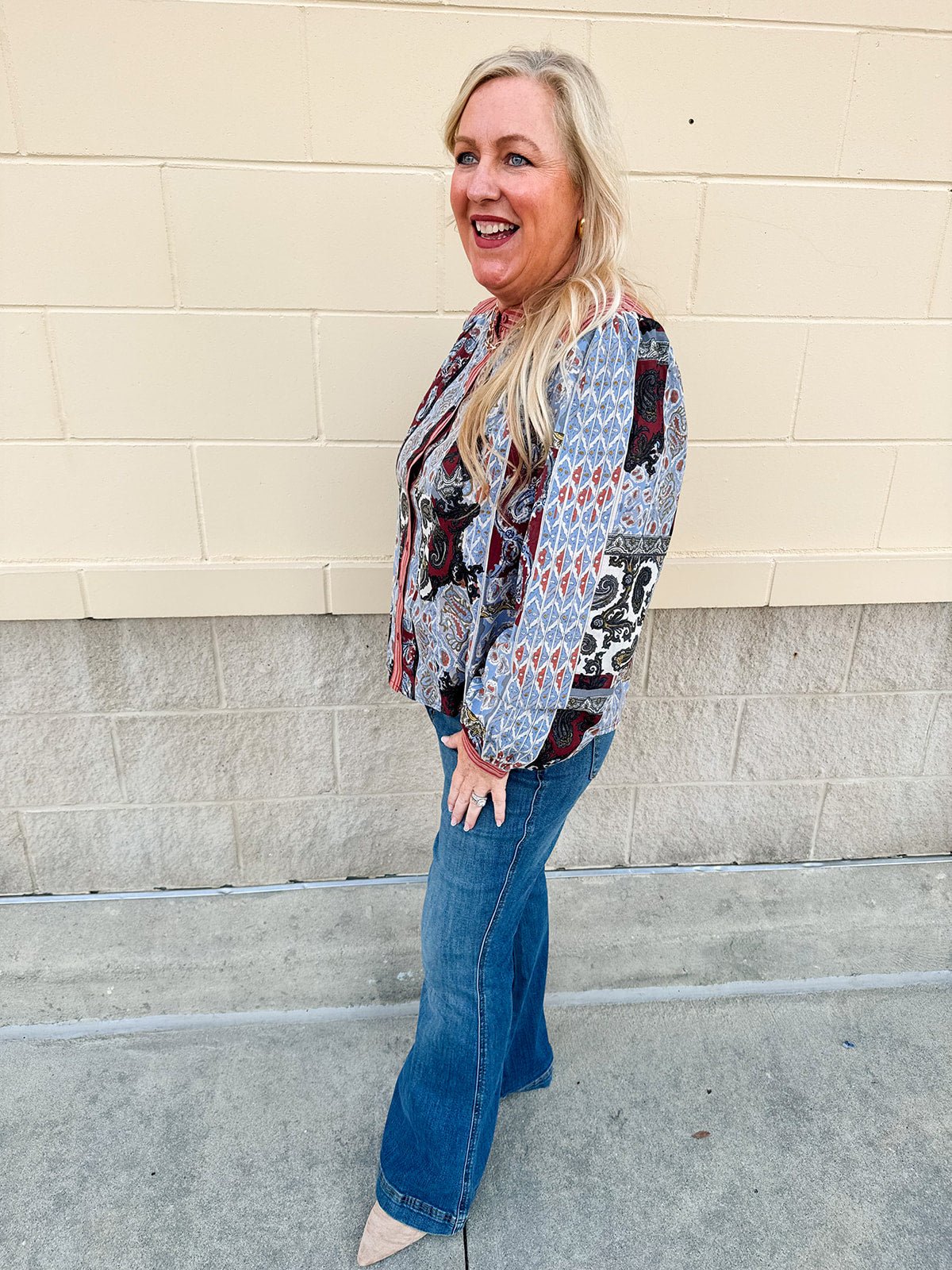 Meadow Patch Quilted Blouse - The Pink Pineapple 850