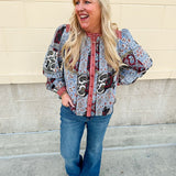 Meadow Patch Quilted Blouse - The Pink Pineapple 850