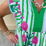 Meadow Stripe Maxi Dress - The Pink Pineapple 850