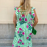 Meadow Stripe Maxi Dress - The Pink Pineapple 850