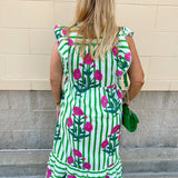 Meadow Stripe Maxi Dress - The Pink Pineapple 850