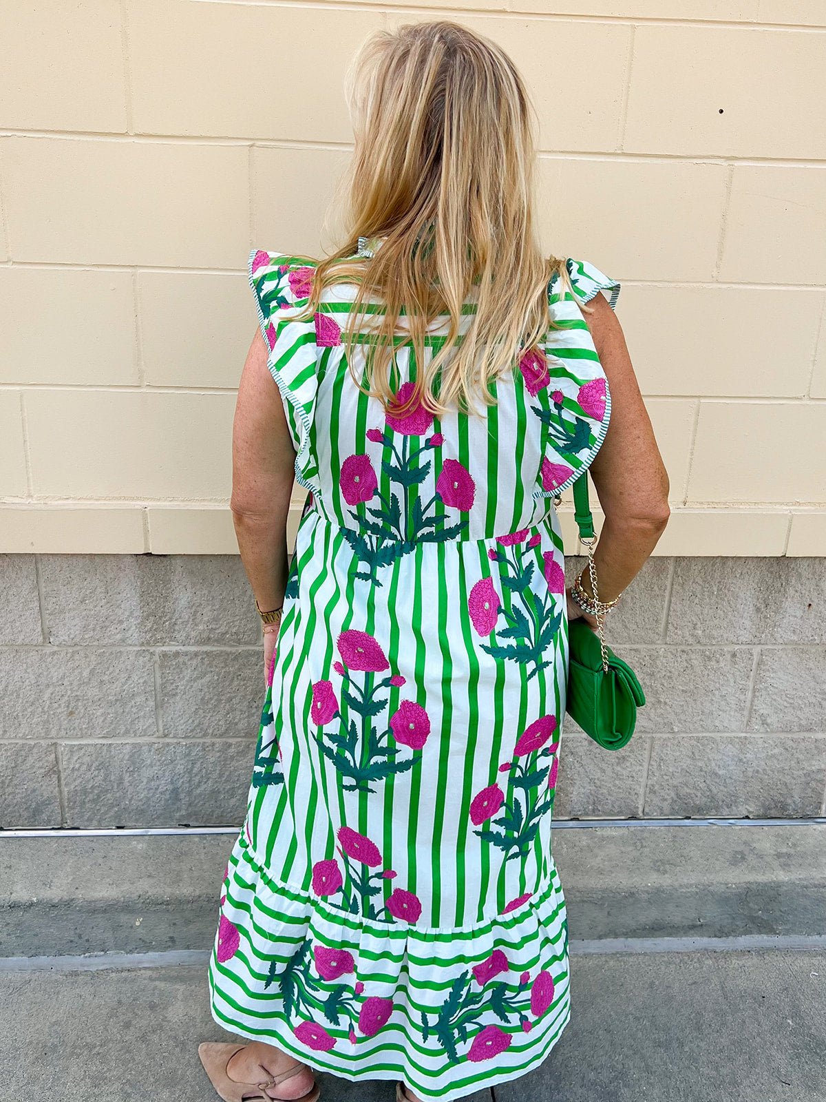 Meadow Stripe Maxi Dress - The Pink Pineapple 850