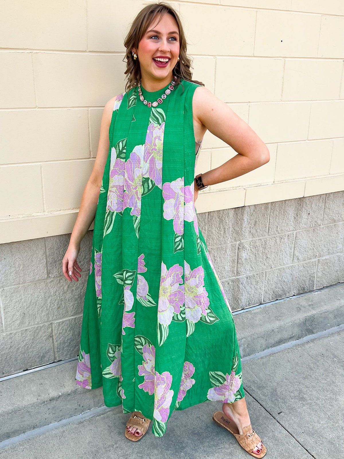Meadow Whimsy Midi Dress - The Pink Pineapple 850