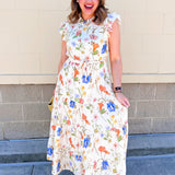 Meadowlight Whimsy Midi Dress - The Pink Pineapple 850