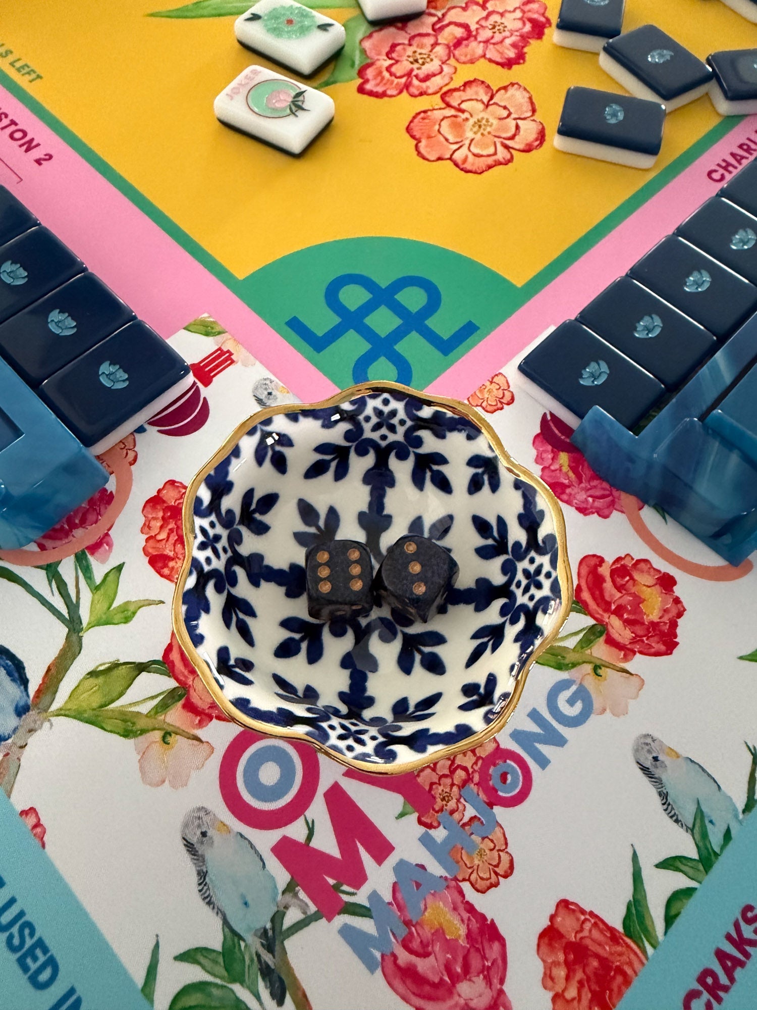 Mediterranean Tile Print Dice Dish - The Pink Pineapple 850