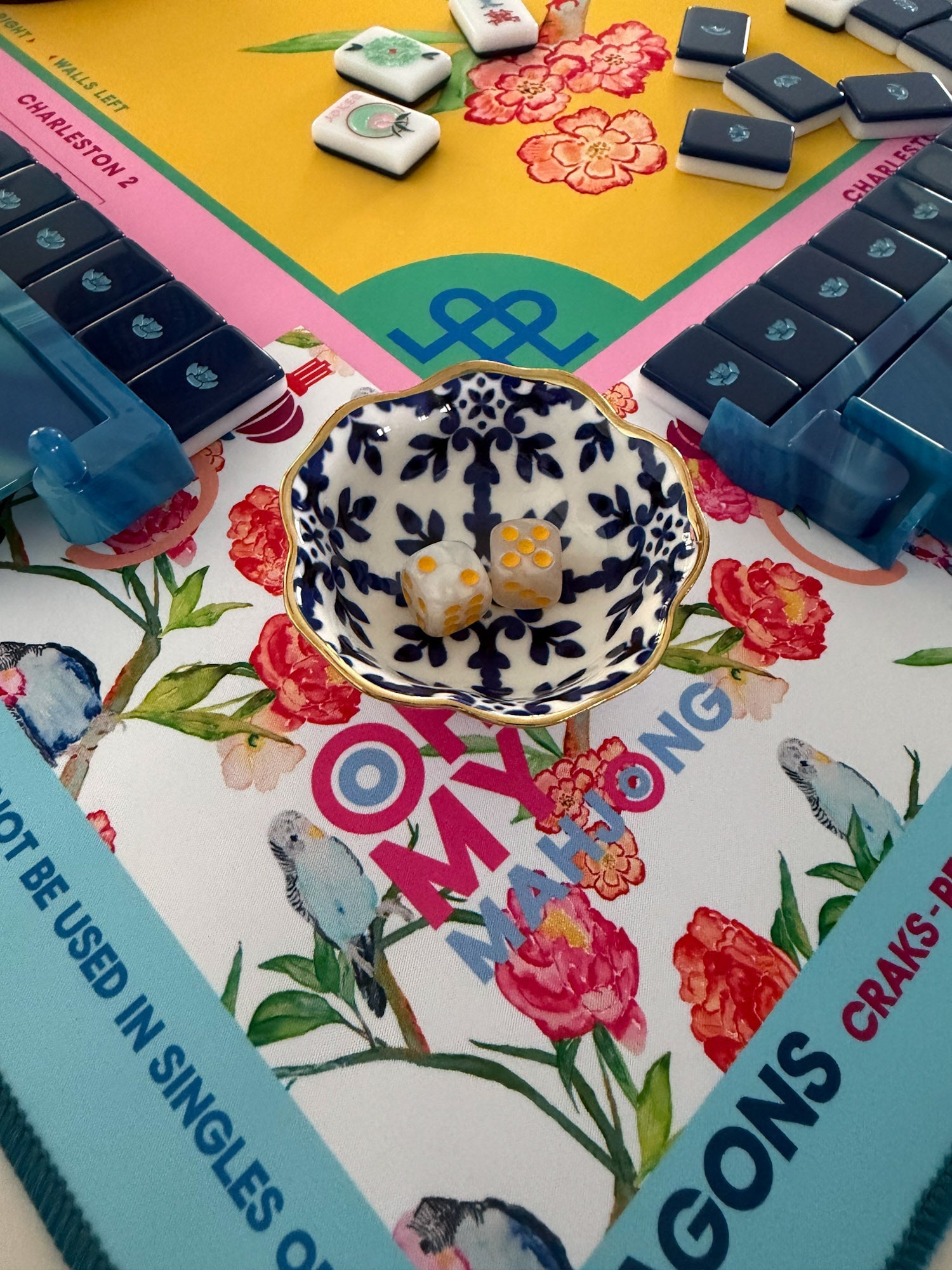 Mediterranean Tile Print Dice Dish - The Pink Pineapple 850