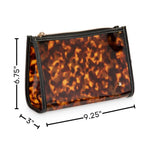 Medium Zip Cosmetic Case - Miami Tortoise - The Pink Pineapple 850