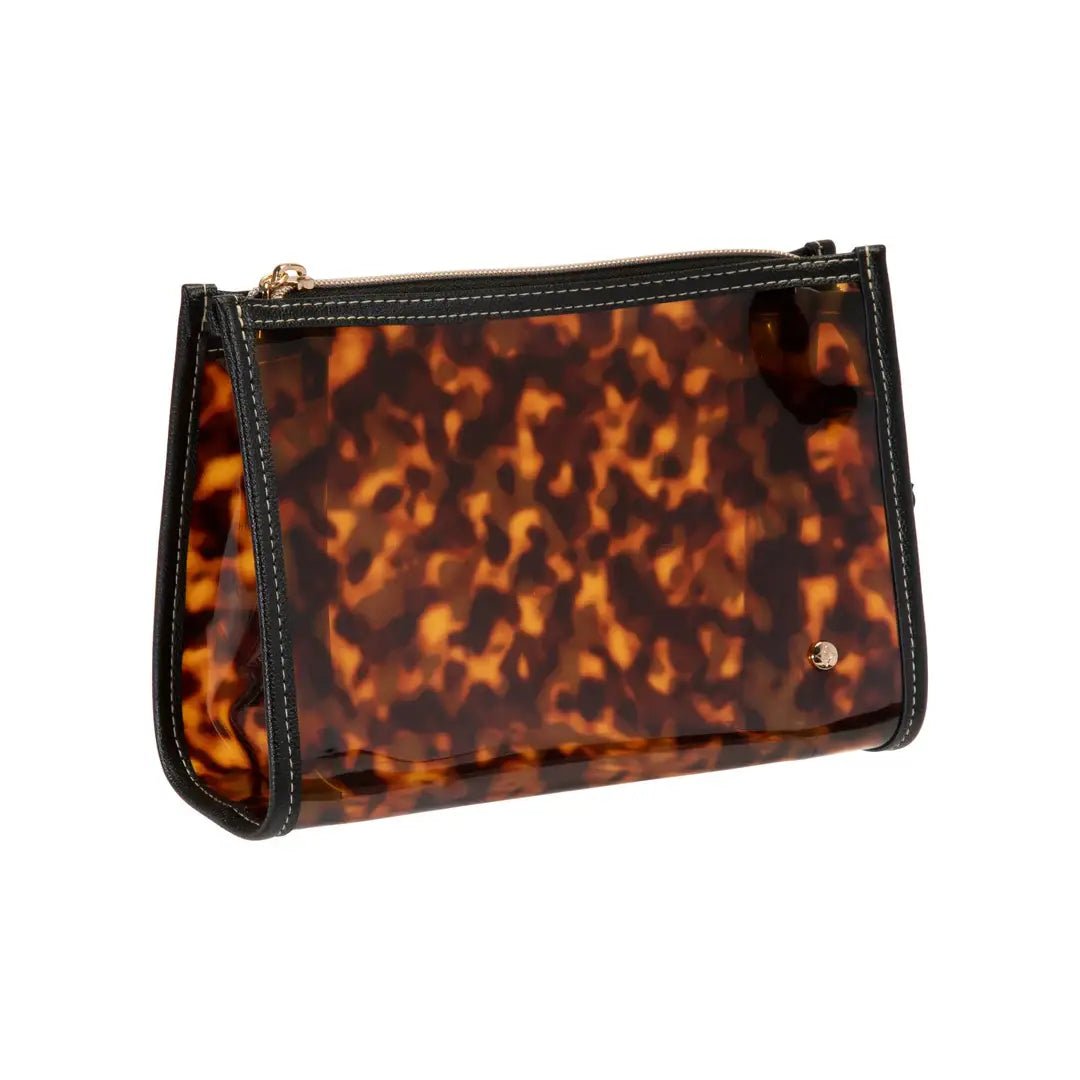 Medium Zip Cosmetic Case - Miami Tortoise - The Pink Pineapple 850