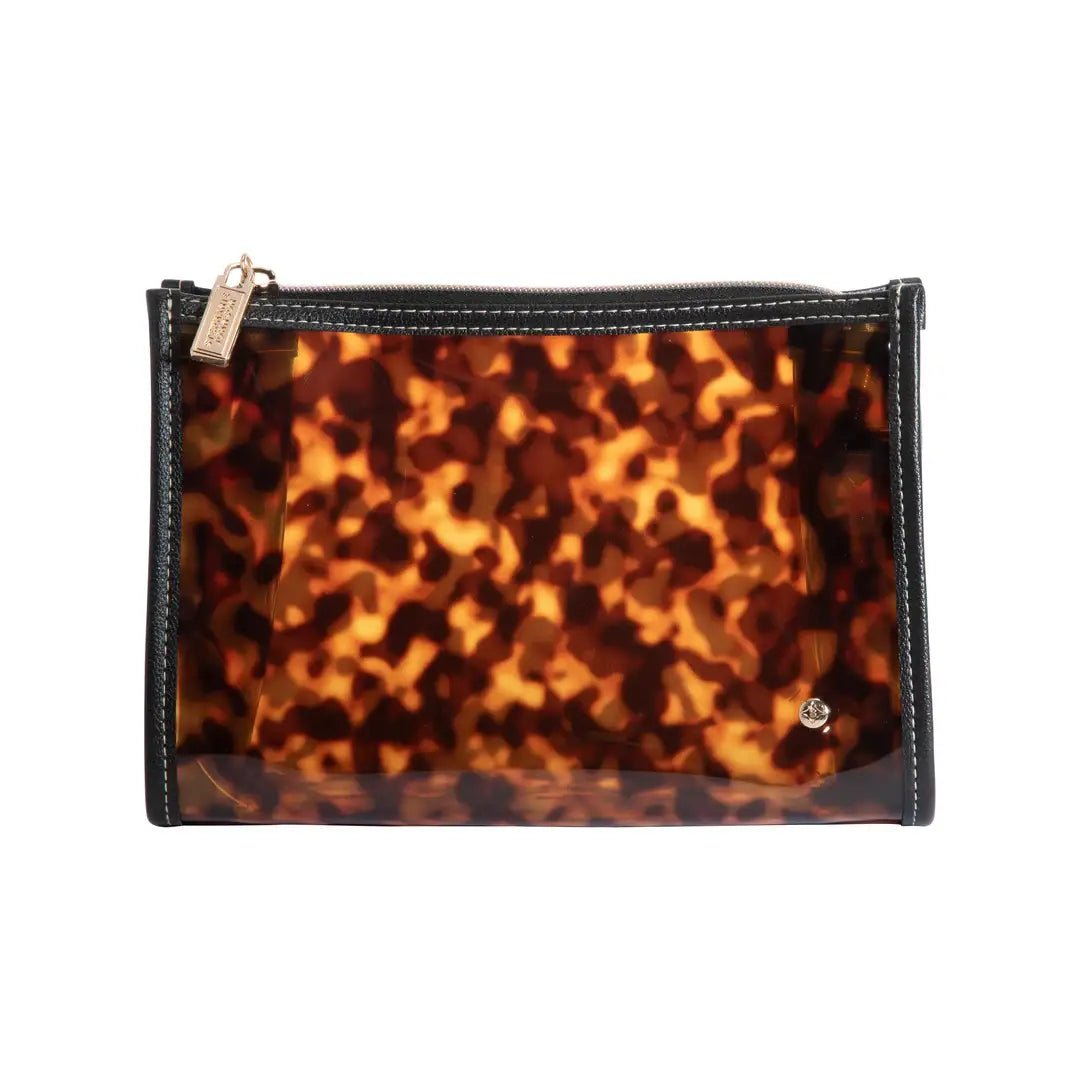 Medium Zip Cosmetic Case - Miami Tortoise - The Pink Pineapple 850