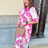 Meet Me Under the Orange Blossoms Midi Dress - The Pink Pineapple 850