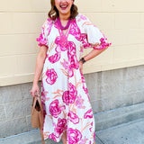 Meet Me Under the Orange Blossoms Midi Dress - The Pink Pineapple 850
